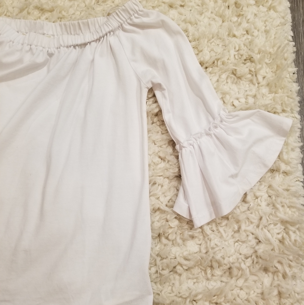 Micheal Kors Off The Shoulder Flare Sleeve Top